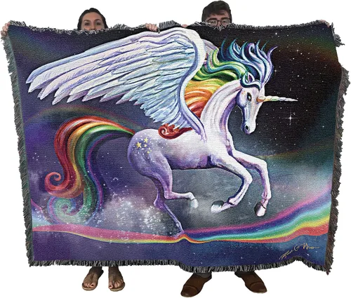 Vista 11 de Pure Country Weavers Rose Khan - Manta con diseño de dragón del tiempo de amatista tejida de algodón, hecha en los Estados Unidos (72 x 54 pulgadas)