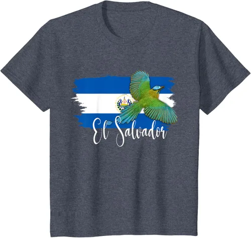 Vista 64 de Camiseta con la bandera de El Salvador, mapa de El Salvador, camiseta de Salvador para mujer, Negro