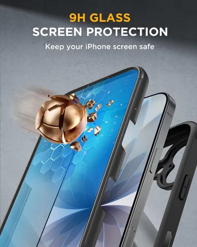 Vista 483 de Miracase Serie de vidrio para iPhone 11 de 6.1 pulgadas, funda protectora de cuerpo completo resistente mejorada con protector de pantalla de vidrio
