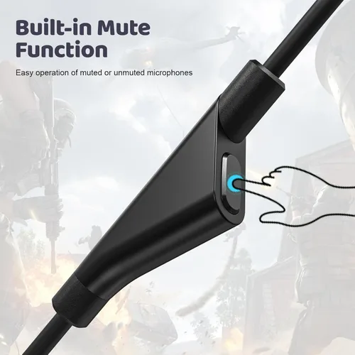 Vista 3 de Cable de audio de repuesto para auriculares A40 compatible con auriculares Astro A40/A40TR/A10, cable auxiliar A40 TR con función de silencio