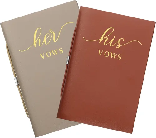 Vista 13 de 2 libros de votos de boda, para él y para ella, cuaderno de votos para boda, diario de votos de boda, libro oficial, 5.9 x 3.9 pulgadas, despedida