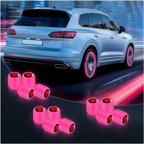 Vista 13 de Tapones Luminosos para Válvula de Neumático de Auto, 12 Unidades, Cubierta Iluminada de Válvula de Rueda con Cráneo, Tapa de Rueda de Brillo