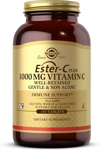 Vista 7 de Solgar Ester-C Plus vitamina C (complejo de ascorbato Ester-C) tabletas de 1000 mg , 033984010512, 60, 1, 1