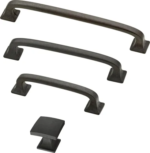 Vista 3 de Franklin Brass P29521K-SI-B - Tirador con pies cuadrados, 3 in (76 mm)