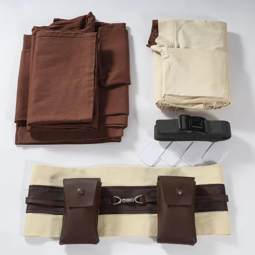 Vista 5 de Disfraz de túnica para hombre adulto, conjunto de disfraz de túnica para Halloween, cosplay, conjunto de capa