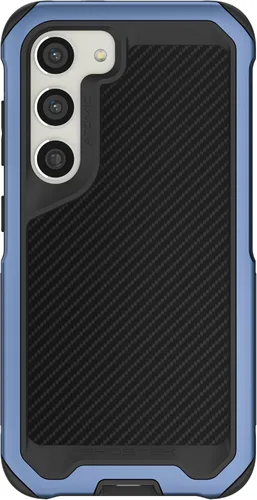 Vista 10 de Ghostek Atomic - Funda delgada para Galaxy Z Flip 4, parte trasera de aramida con parachoques de aluminio rojo, funda protectora de doble capa a