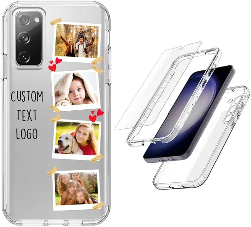 Vista 50 de Funda resistente personalizada para Samsung Galaxy S20 FE [protector de pantalla de vidrio templado] [carcasa de silicona suave] [parachoques de PC]