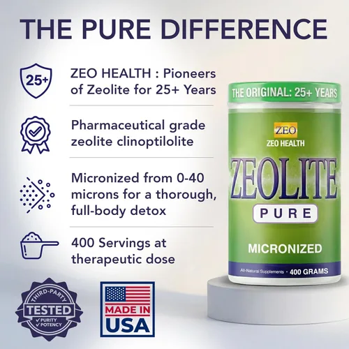 Vista 2 de Zeolite Pure Limpieza desintoxicante de cuerpo completo para mujeres, hombres y adultos Apoya la energía, la salud intestinal, la claridad