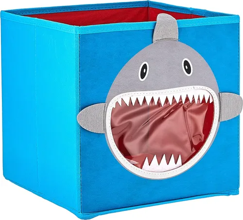 Vista 5 de Whitmor 6256-4925 cubo para guardar juguetes plegable con cara de rana