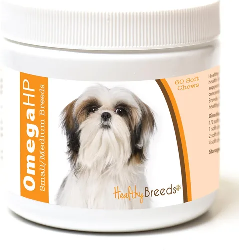 Vista 94 de Healthy Breeds Affenpinscher Omega HP - Masticables suaves para piel y pelaje, 60