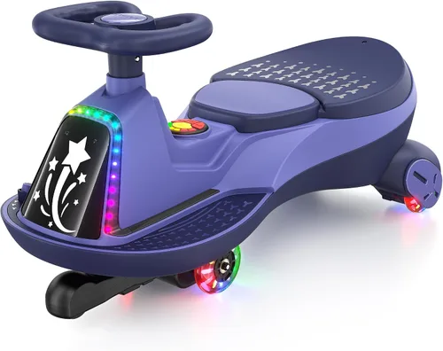 Vista 9 de ANPABO - Coche eléctrico de 6 V 7 AH para niños, 2 plazas, motor de 75 W Azul