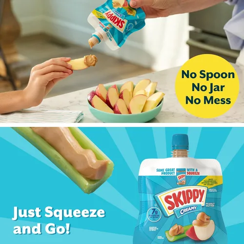 Vista 2 de SKIPPY Squeeze - Mantequilla de maní cremosa, 6 onzas (paquete de 6)