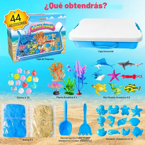 Vista 2 de Kit de cubo sensorial con arena sensorial