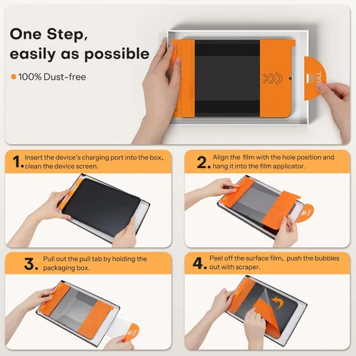 Vista 6 de OMOTON PAPERSENSE - Protector de pantalla mate para iPad Mini 7th A17 Pro/6th (2024/2021, 8.3 pulgadas), vidrio templado mate con bandeja