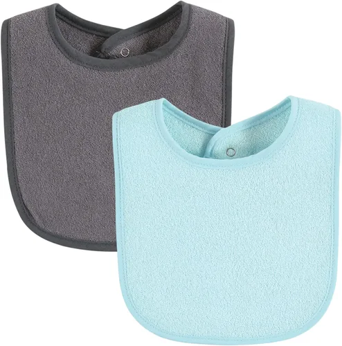 Vista 6 de Hudson Baby Babero unisex BabyDrooler con forro impermeable Azul Rojo
