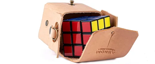 Vista 5 de Annoni Funda Rubik, funda de cuero, correa de hombro y cinturón o gancho para mochila