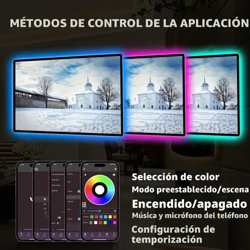 Vista 4 de KIKO Tira de luces LED alimentadas por batería de 2 x 16.4 pies (32.8 pies)