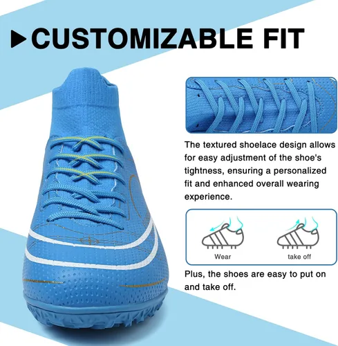 Vista 5 de CBUSTER Zapatos de fútbol para hombre y mujer, zapatos de fútbol AGTF