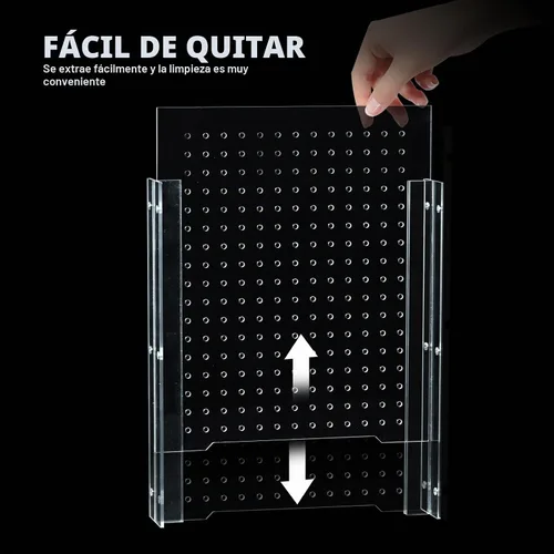 Vista 4 de Divisor de tanque de peces de acrílico, divisor para tanque de 10 galones, juego de separador de tanque de peces transparente con ventosas de ajuste