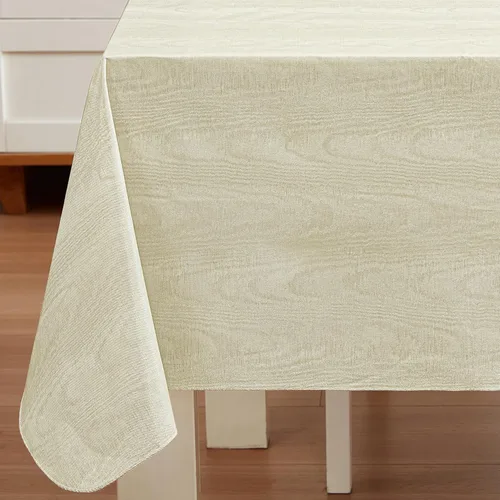 Vista 5 de Newbridge Moire - Mantel de franela de vinilo con estampado ondulado de color sólido para interiores y exteriores