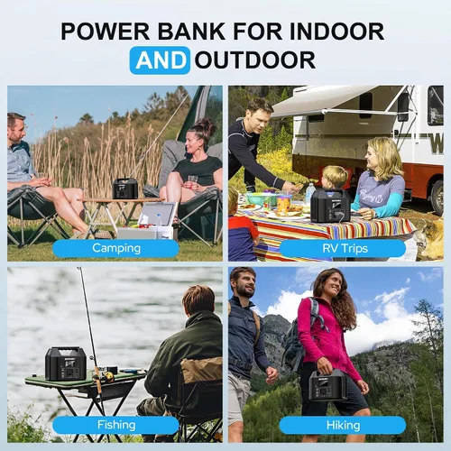Vista 7 de SinKeu Estación de energía portátil de 150 W con bombilla LED USB de 5 W, generador solar de batería LiFePO4 para uso doméstico, camping, RV
