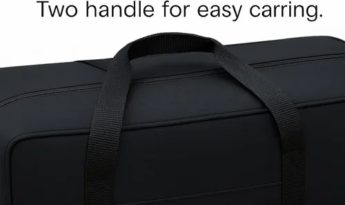 Vista 14 de Bolsa de viaje de carga cuadrada de 24 pulgadas Bolsa Maleta de Lona 50 Lb Cap equipaje Tote, Negro