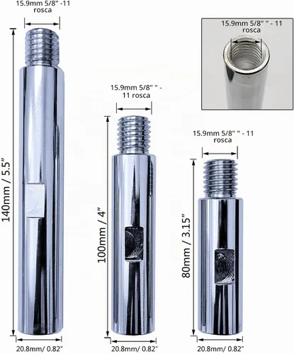 Vista 2 de Herramienta de pulido de eje de varilla de extensión de rosca de 5/8 "-11 piezas para 5/8 "-11 rosca amoladora de agua máquina de pulido de coche