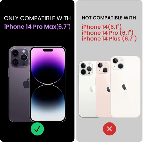 Vista 6 de Antlia Funda magnética diseñada para iPhone 14 Pro Max, [compatible con MagSafe] silicona [protección de cámara], forro interior de microfibra Azul