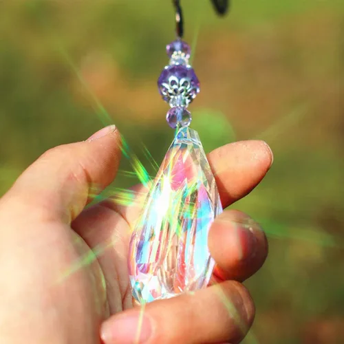 Vista 6 de WEISIPU Atrapasoles de cristal para ventanas – Prismas de bola de cristal de libélula, adorno de cristales colgantes para el hogar, jardín, oficina