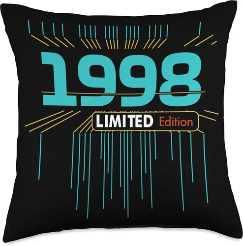 Vista 4 de Retro Gaming 1998 Limited Edition Birthday 1998 Men Woman Throw Pillow