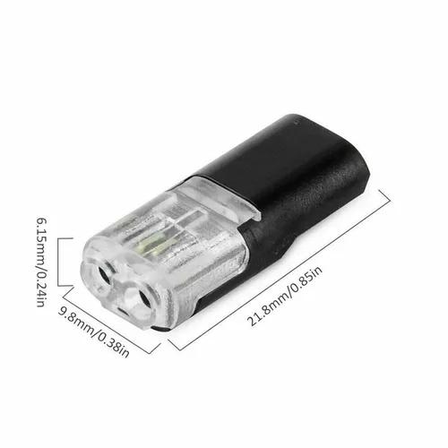 Vista 7 de Conector a presión de doble cable con hebilla de bloqueo, Conector enchufable de dos hilos estanco con hebilla de cierre (20PCS)