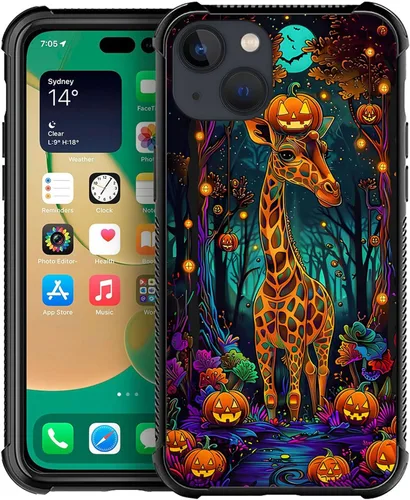 Vista 33 de ZHEGAILIAN Funda compatible con iPhone 14, funda de munición AK 47, parte trasera de vidrio templado+funda protectora de TPU de silicona suave
