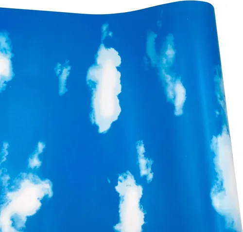 Vista 10 de Yifely Blue Sky White Clound - Papel tapiz de vinilo autoadhesivo para dormitorio, sala de estar, 17 x 118 pulgadas