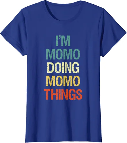 Vista 54 de I'M Momo Doing Momo Things - Camiseta de regalo con nombre personalizado, Negro, S