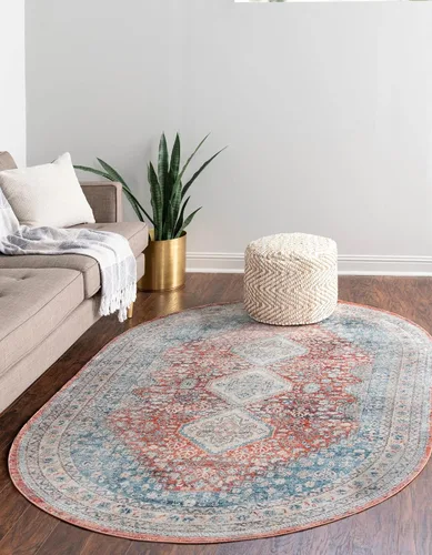 Vista 16 de Unique Loom Newport Collection - Alfombra de área - Rosecliff (Runner 2' 0" x 3' 11", Multi/Azul)