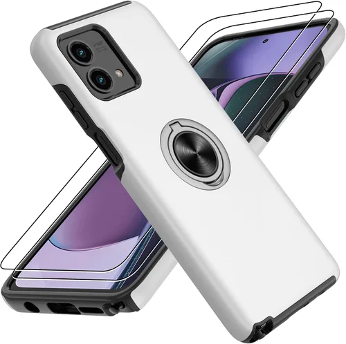 Vista 97 de Gritup - Funda para Galaxy A05S con protector de pantalla HD×2, funda protectora para teléfono a prueba de golpes con soporte magnético de anillo