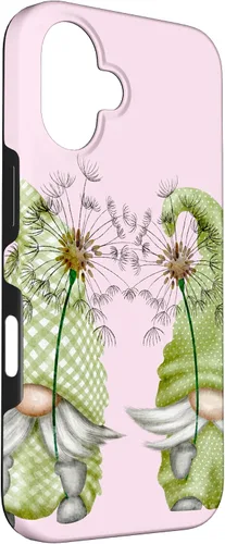 Vista 3 de Gnomos de primavera de diente de león para iPhone 16 para mujeres y divertido estuche de jardinero