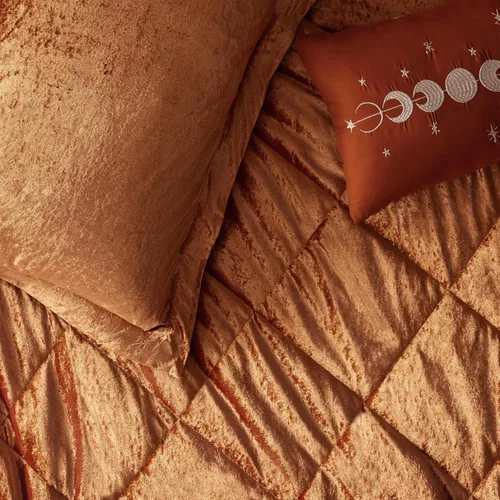 Vista 12 de Intelligent Design Juego de edredón de terciopelo para cama individual, reversible, para todas las estaciones, edredón acolchado con diamantes