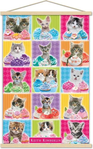 Vista 16 de Trends International Keith Kimberlin - Kitten - Cupcake Wall Poster, 14.725" x 22.375", Barnwood Framed Version