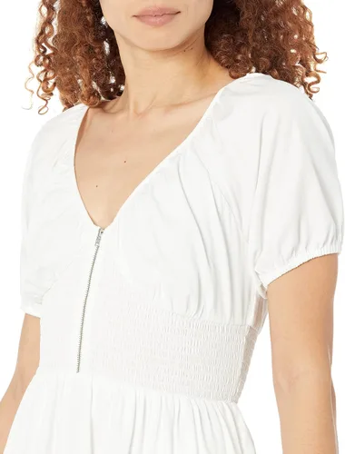 Vista 3 de The Drop Women's Daksha Cotton Smocked Zipper Detail Dress