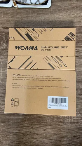 Vista 9 de WOAMA - Juego de manicura de 30 piezas y kit de pedicura, juego profesional de cortaúñas de acero inoxidable, kit de manicura y uñas para mujeres