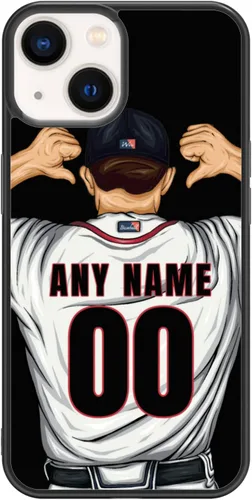 Vista 30 de Custome - Funda de teléfono de béisbol, diseño creativo de béisbol deportivo con número de estrella para iPhone 11, 12, 13, 14, 15 Pro Max Plus Mini