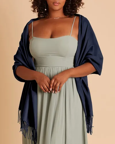 Vista 3 de Chales de seda Pashmina para mujer, como regalos de boda, para la novia, dama de honor, vestimenta de noche