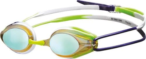 Vista 7 de Arena Tracks Gafas de natación unisex para adultos esenciales para carreras competitivas de natación, aprobadas por FINA, con lente antiniebla