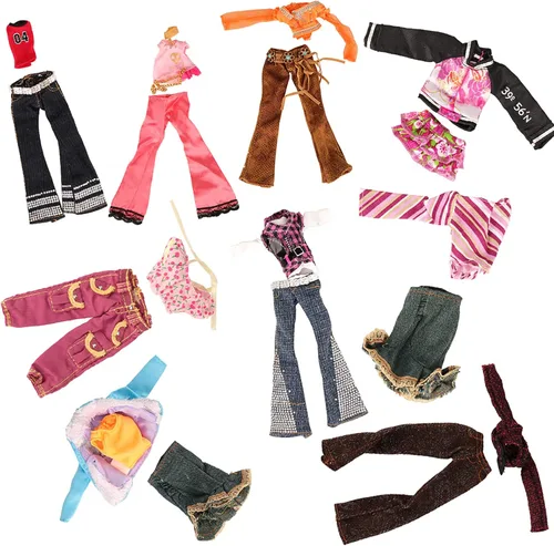 Vista 6 de 10 juegos de ropa de muñeca, tops casuales y pantalones para muñeca Monster Girl de 11 pulgadas