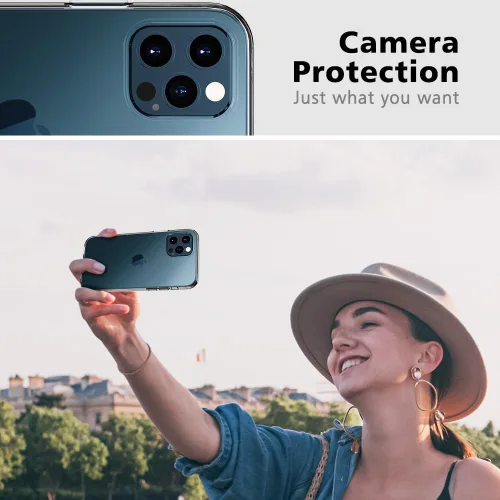 Vista 4 de Funda transparente para iPhone 12 Pro Max, ultrafina, flexible, resistente a los arañazos, gel de TPU de goma suave de silicona protectora
