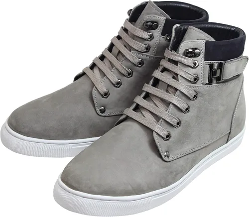 Vista 5 de CALTO Zapatos invisibles de elevación para hombre, de cuero nobuk con cordones, 2.6 pulgadas más alto