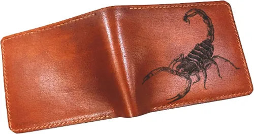 Vista 2 de Cartera plegable de cuero de ciervo alce hecha a mano para hombre, regalos personalizados para hombres, idea de regalo de Navidad 2020