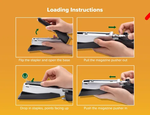 Vista 7 de Grapadora Prodigy de bajo esfuerzo de la marca PaperPro, Negro