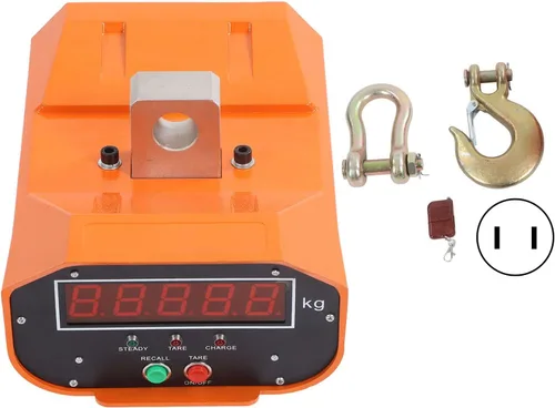 Vista 7 de Báscula industrial para grúa, 6,613.9 lbs, 6600 libras, báscula colgante con pantalla digital industrial resistente con control remoto, gancho